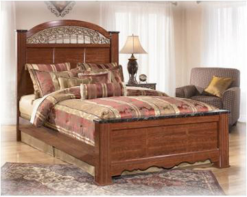 5pc Ashley Furniture Queen Fairbrooks Estate Bedroom Set B105 on Clearance