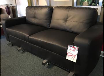 Black Vinyl Sofa on Clearance