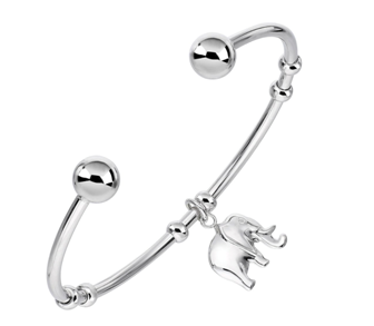 Gold & Honey Elephant Charm Bracelet