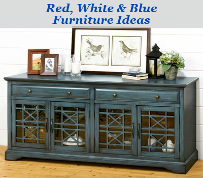 Red, White &amp; Blue Furniture Ideas: 4th of July Fun