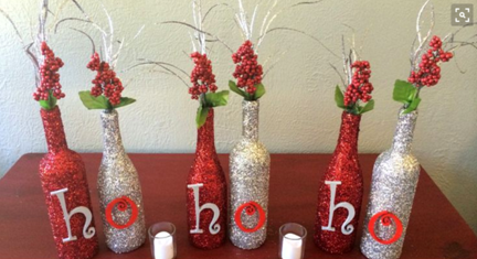 Wine Bottle Christmas Craft