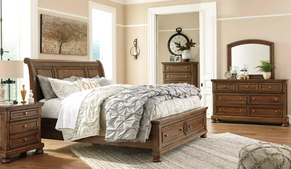 b719 queen sleigh storage bedroom