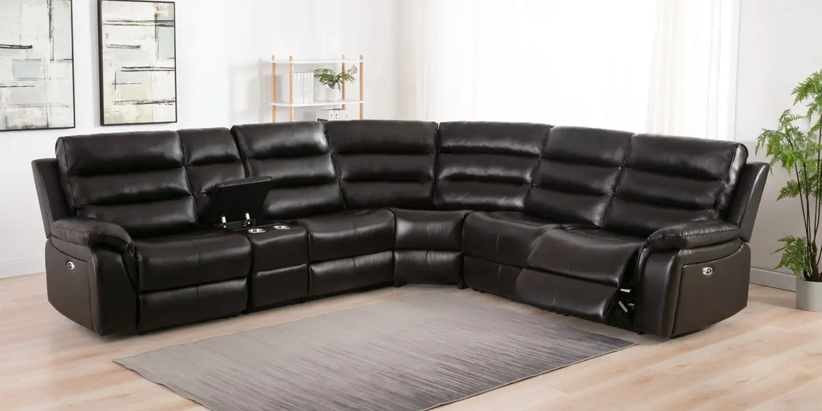 6450 sectional - chocolate