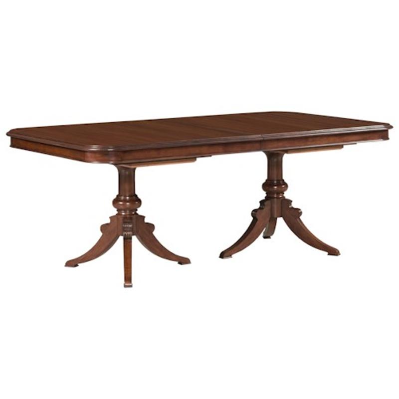 607 744 Kincaid Furniture Hadleigh Double Pedestal Dining Table