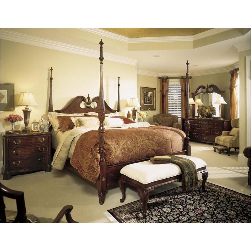791 378 American Drew Furniture Cherry Grove Eastern King Pediment Poster Bed