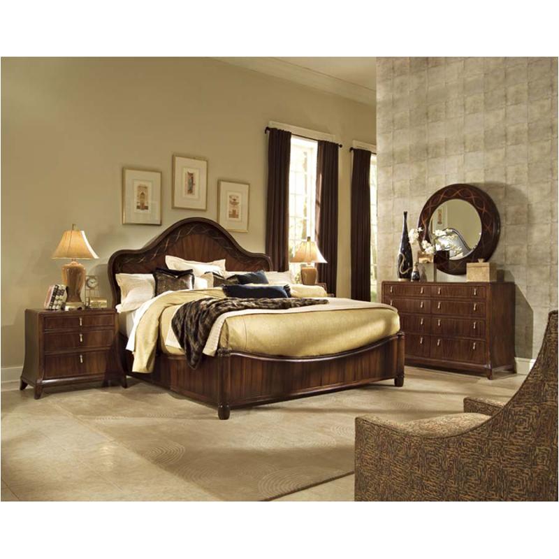 591 337 American Drew Furniture Bob Mackie Home Signature California King Ribbon Panel Bed