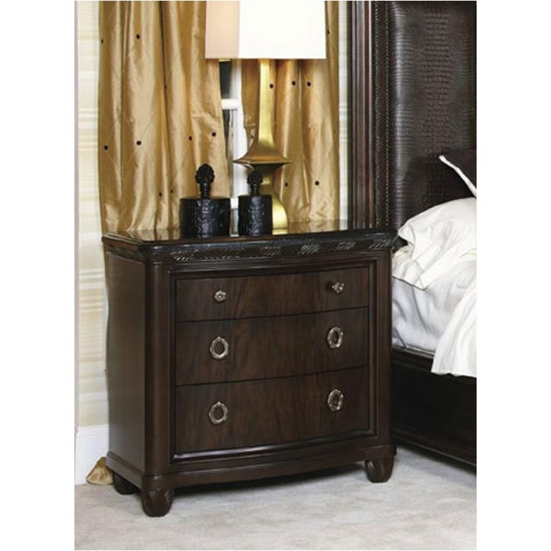 308 420s American Drew Furniture Bob Mackie Home Night Stand With Granite Top