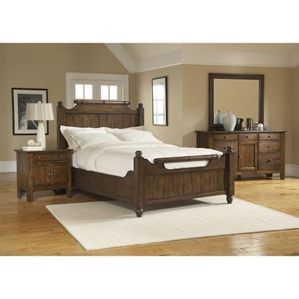 Attic Heirlooms Rustic Oak Bedroom Set Broyhill Furniture