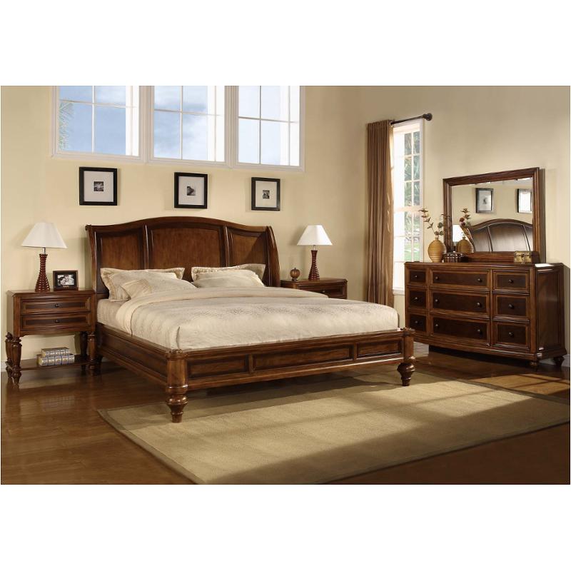 1950 92q1 Flexsteel Wynwood Furniture Brendon Queen Sleigh Bed