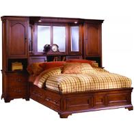 I85 496ek Aspen Home Furniture King Pedestal Bed With Drawers