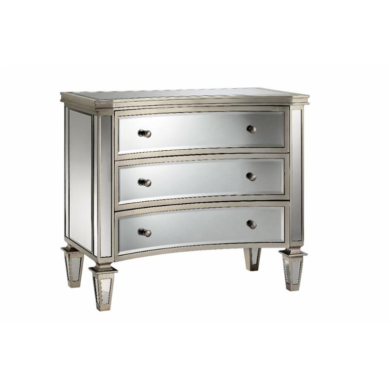 12886 Stein World Accent Bow Front 3 Drawer Mirrored Chest 3 Drawer Mirrored Chest 12886 Stein World Accent