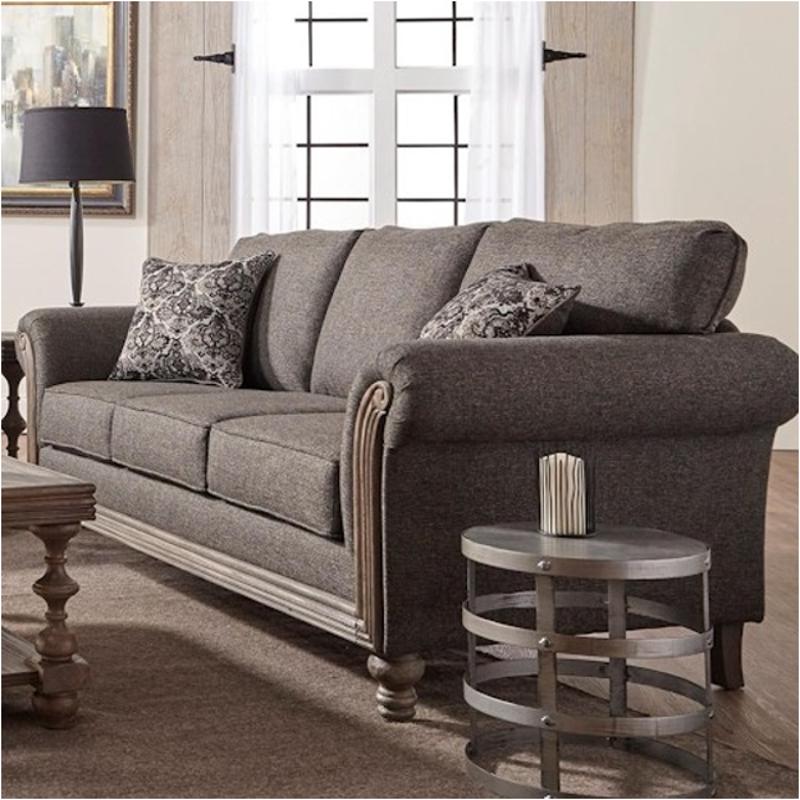 3400 S Hughes Furniture Wood Trim Sofa 3400 S Hughes Furniture Wood Trim Sofa