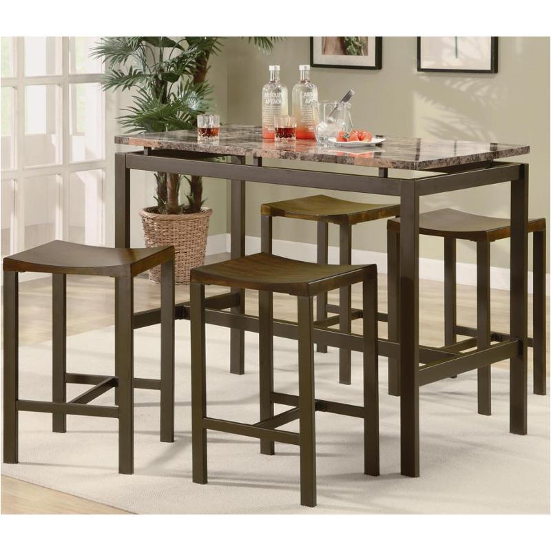 150096 Coaster Furniture 5 Pc Counter Height Dining Table Set 150096 Coaster Furniture Atlas Brown Accent Counter Height Table