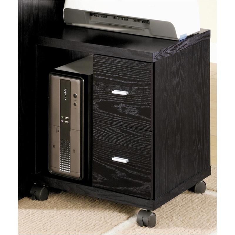 800822 Coaster Furniture Peel Black Home Office Computer Stand