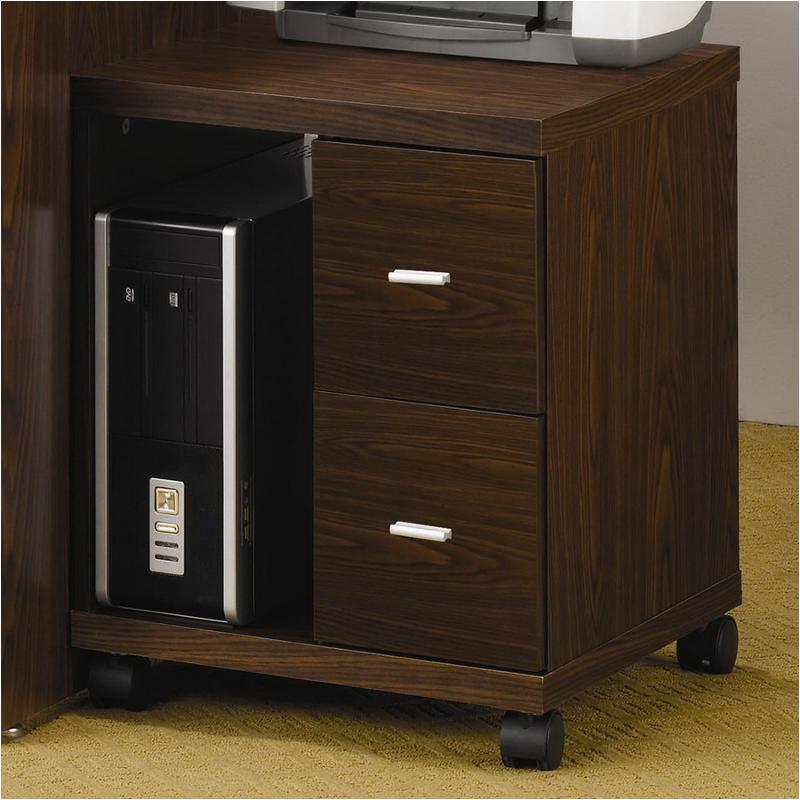 800832 Coaster Furniture Peel Oak Home Office Computer Stand