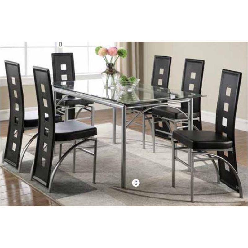 101681 S7b Coaster Furniture Los Feliz 7 Pc Dining Table Set