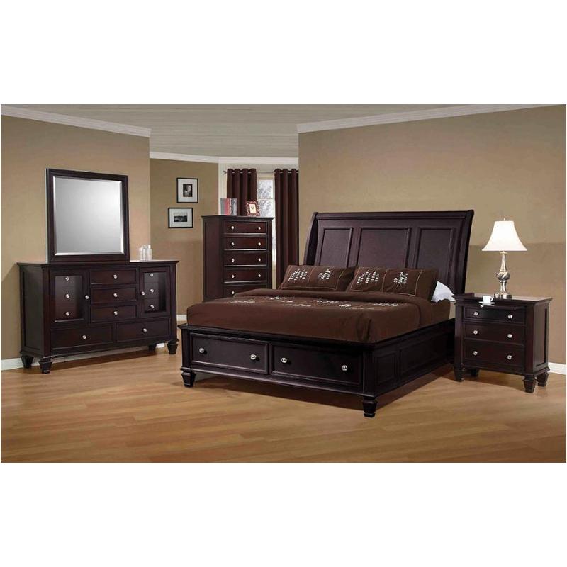 201990kw Coaster Furniture Sandy Beach Cappuccino California King Bed