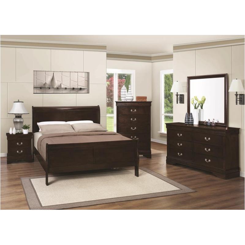 202411qh Coaster Furniture Louis Philippe Cappuccino Wood Headboard