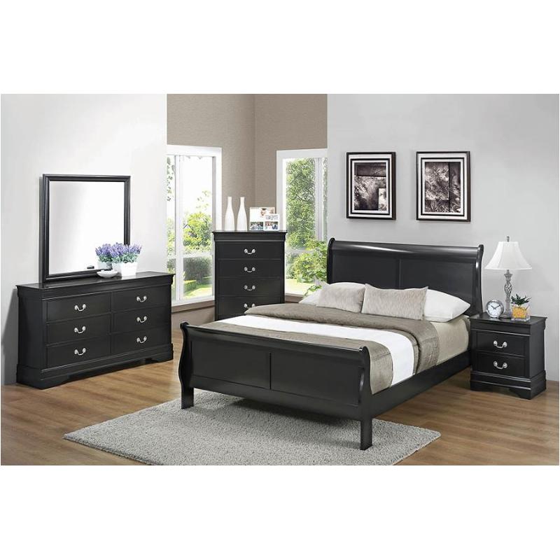 212411ke Coaster Furniture Louis Philippe Black Eastern King Bed