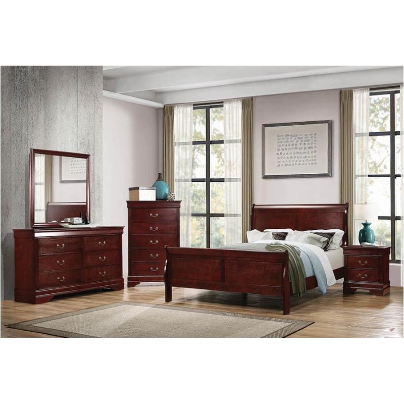 222411q Coaster Furniture Louis Philippe Cherry Queen Bed