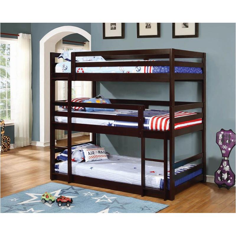 400309 Coaster Furniture Sandler Kids Room Twin Triple Bunk Bed Twin Triple Bunk Bed 400309 Coaster Furniture Sandler Kids Room