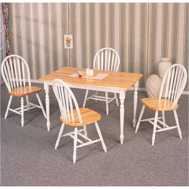 4147 Coaster Furniture Damen White Natural Table
