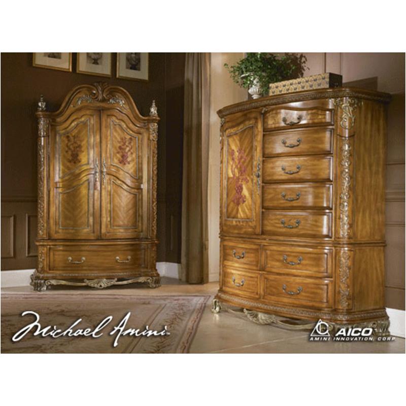 68080t 28 Aico Furniture Venetian Armoire Honey Walnut
