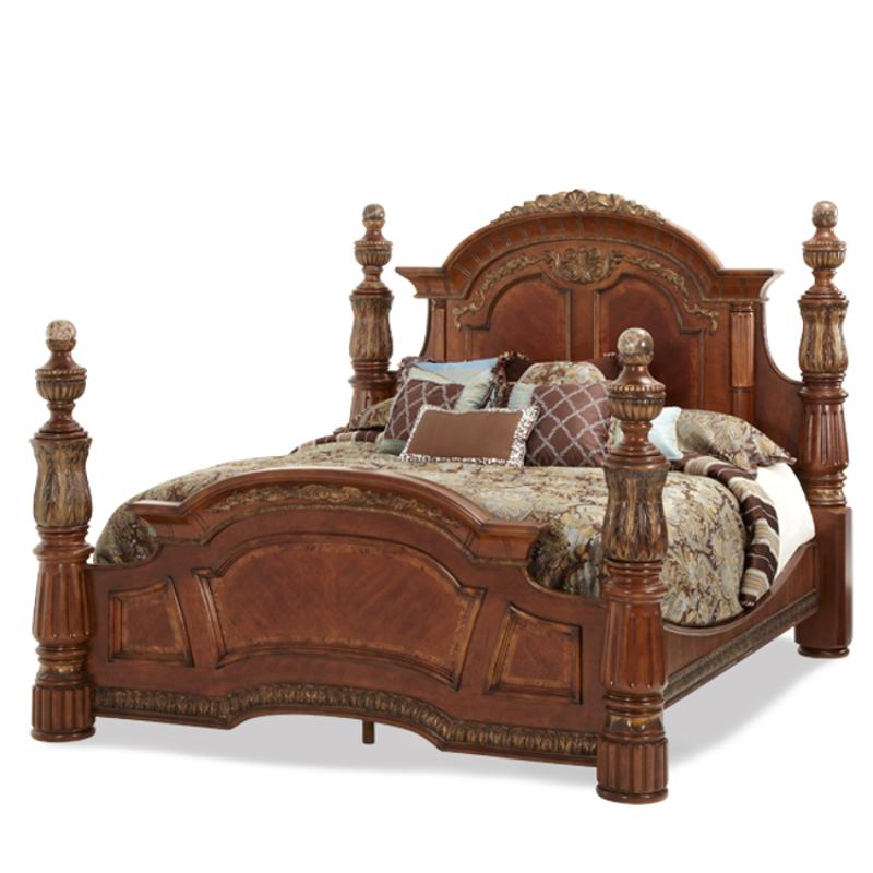72015t 55 Aico Furniture Villa Valencia Eastern King Poster Bed