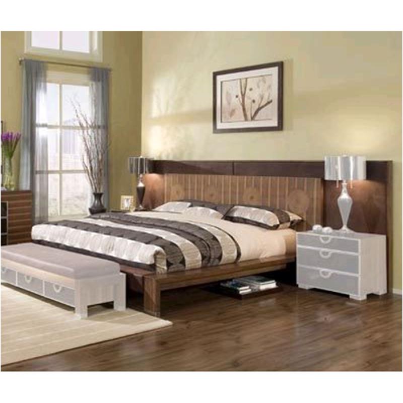 23012wp 12 Aico Furniture Exiterra Bedroom Queen Platform Bed