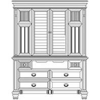 86081t 02 Aico Furniture Tides Island White Tv Armoire Island White