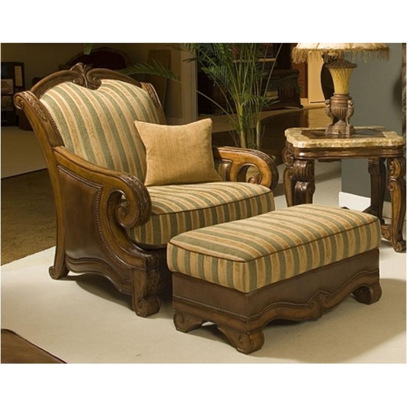 34934 Olive 26 Aico Furniture Wood Trim Leather Fabric Chair 34934 Olive 26 Aico Furniture Tuscano Living Room Chair