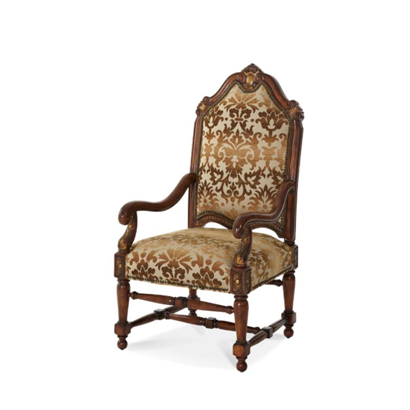 72834 Green 55 Aico Furniture Villa Valencia High Back Wood Chair