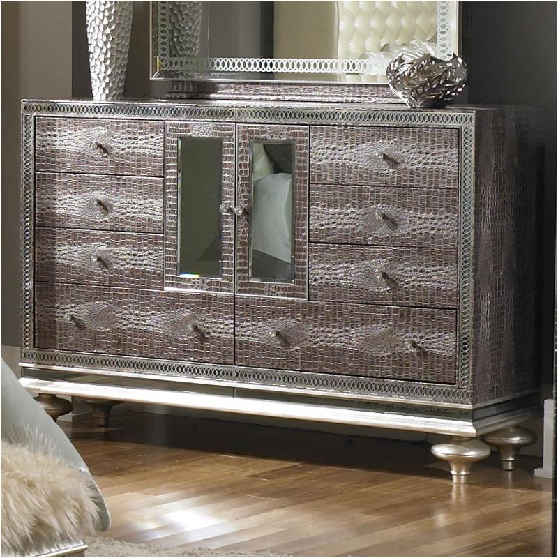 03050 33 Aico Furniture Hollywood Swank Upholstered Dresser Amazing Gator