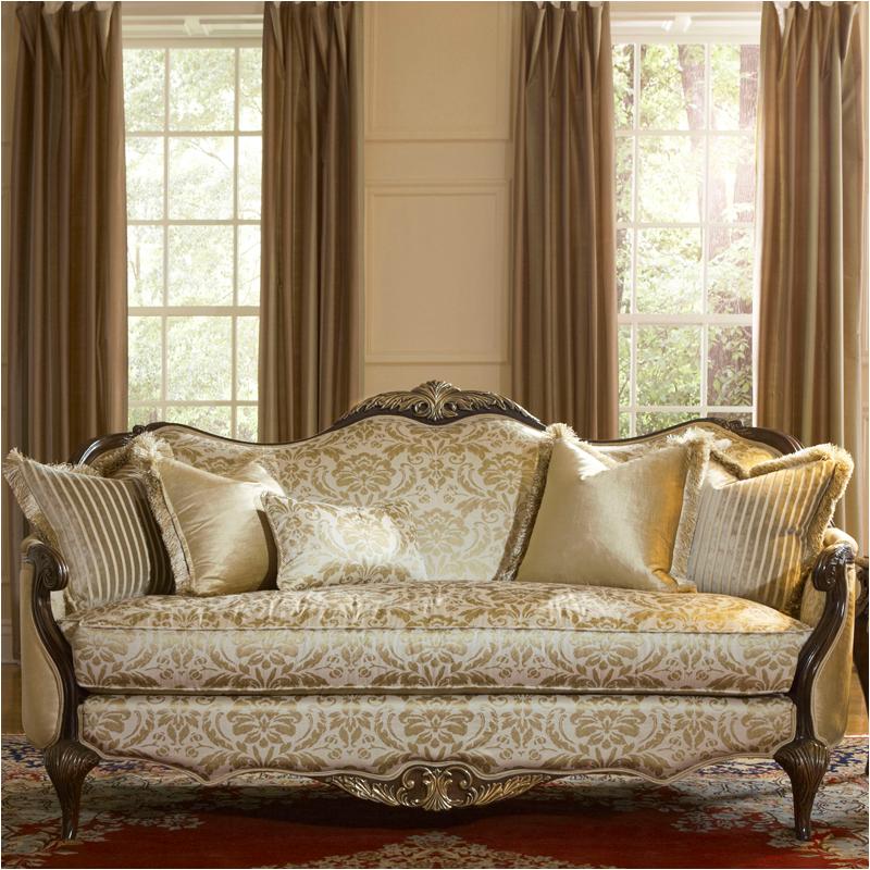 79815 Chpgn 40 Aico Furniture Imperial Court Wood Trim Sofa