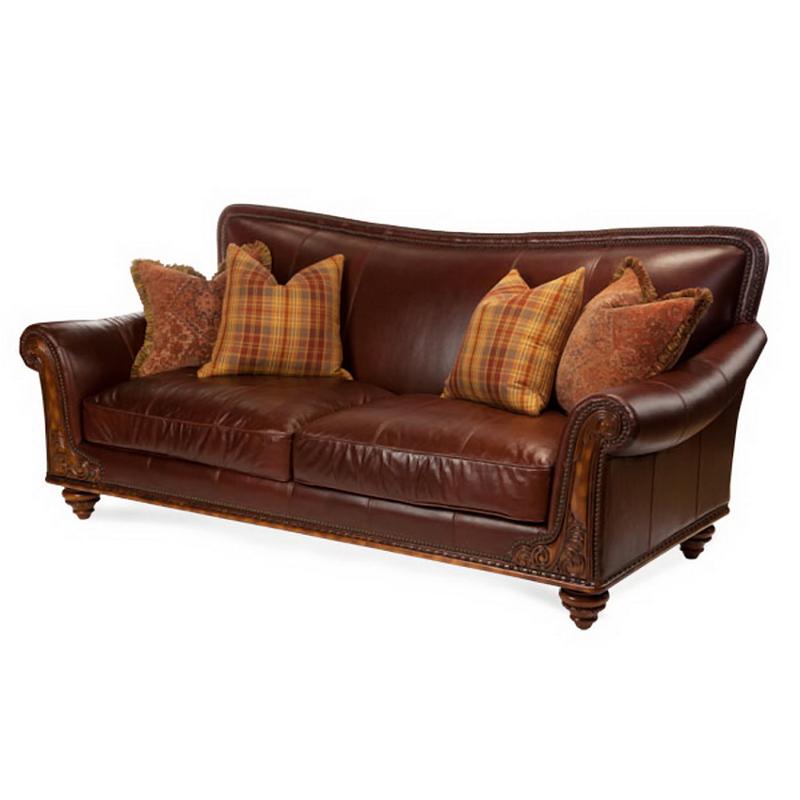 04915 Lther 22 Aico Furniture Grand Traditions All Leather Sofa