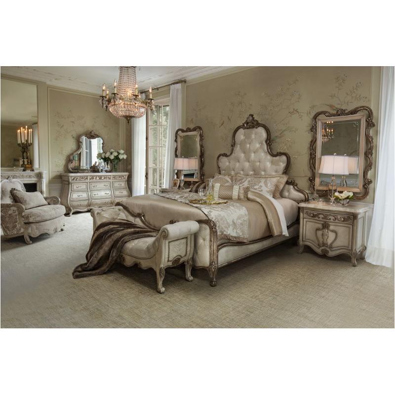 09012r 101 Aico Furniture Platine De Royale Queen Panel Bed Antique Platinum