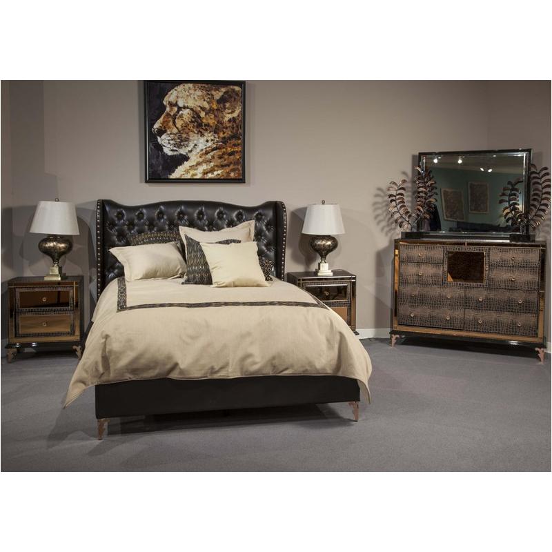 9001612 401 Aico Furniture Queen Upholstered Bed Ganache 9001612 401 Aico Furniture Hollywood Loft Ganache Bedroom Bed