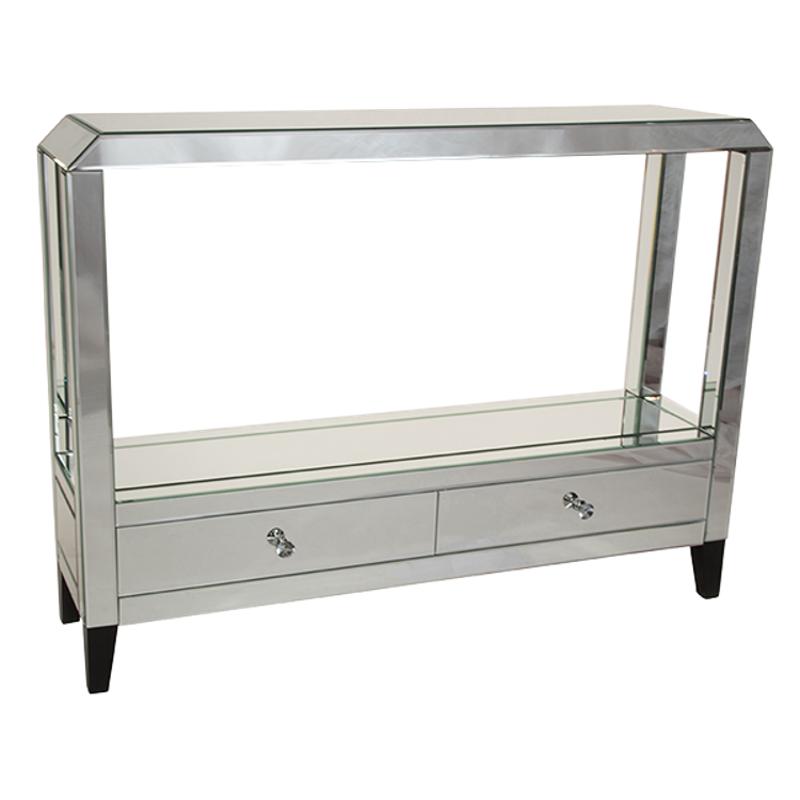 Fs Mntrl203 Aico Furniture Montreal Mirrored Console Table With Drawers