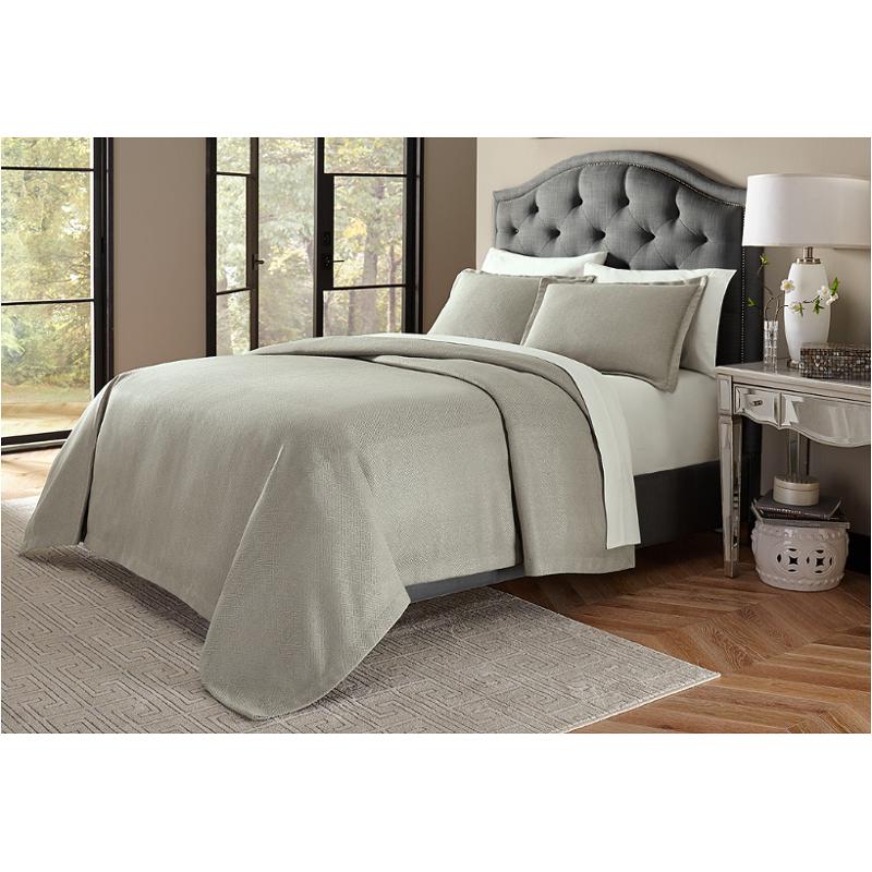 Bcs Kbt3 Porln Gry Aico Furniture Port Orleans 3pc King Bed Throw Set Gray