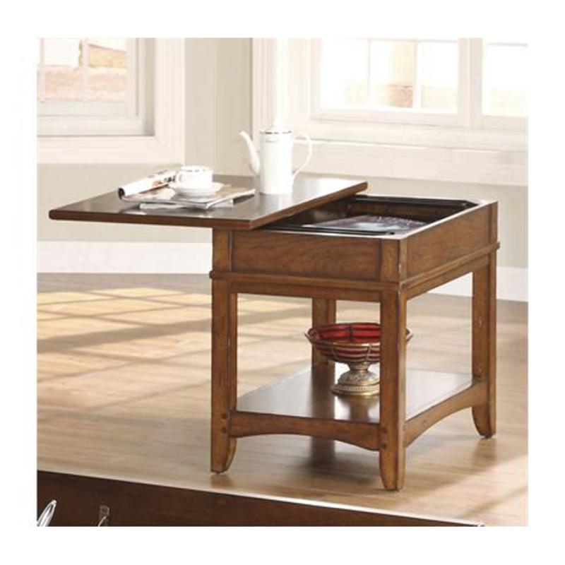 96009 Riverside Furniture Falls Village Sliding Top End Table 96009 Riverside Furniture Falls Village Living Room End Table