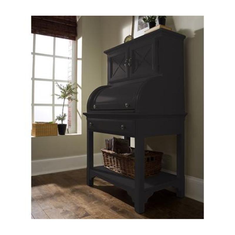 1246b Riverside Furniture Barrel Roll Top Desk Antique Black