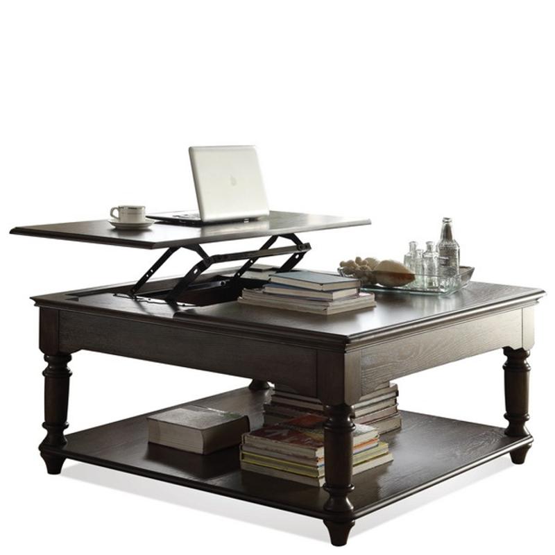 15801 Riverside Furniture Square Lift Top Tail Table Oak 15801 Riverside Furniture Belmeade Living Room Tail Table