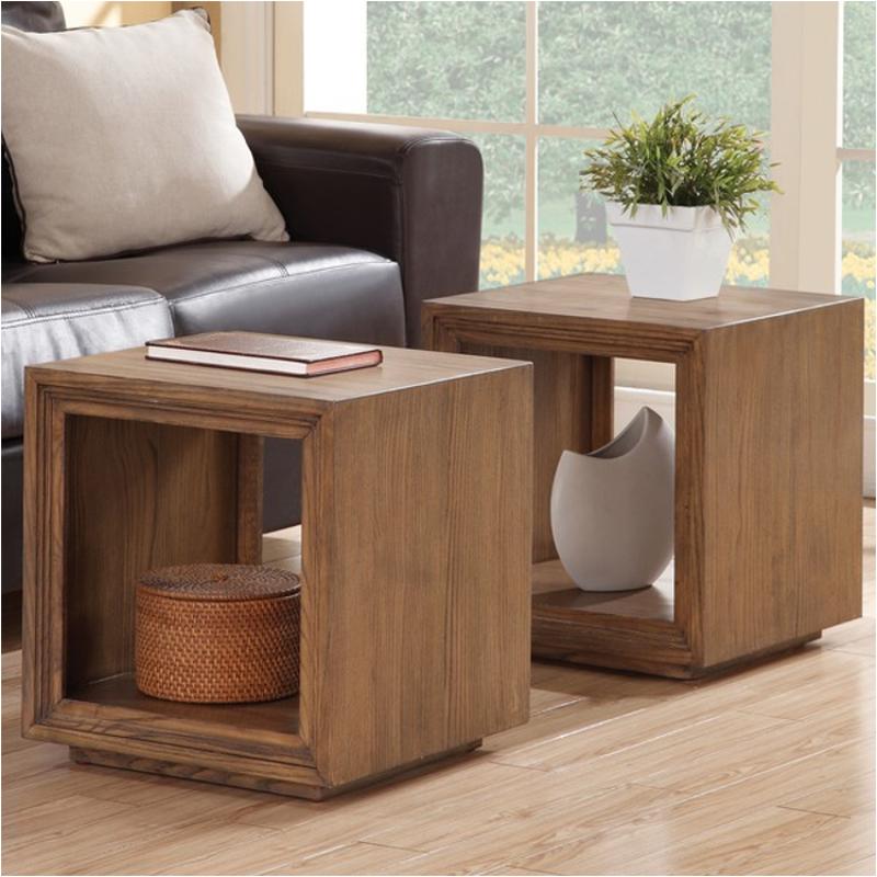 66102 Riverside Furniture Cube Table Weathered Driftwood 66102 Riverside Furniture Symmetry Accent Table