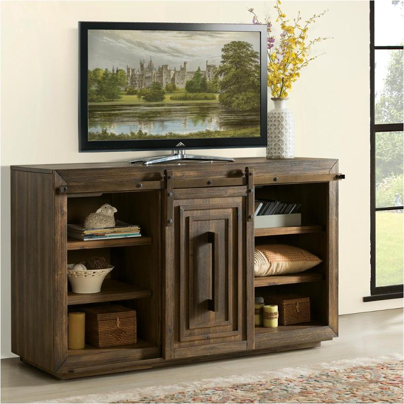 15342 Riverside Furniture Modern Gatherings 60in Sliding Door Console