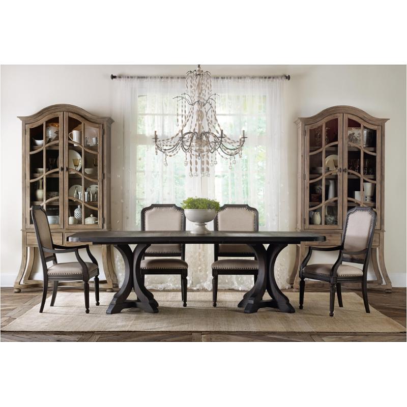 5280-75004 hooker furniture corsica - espresso rectangle pedestal dining  table with 2-20in leaves - espresso