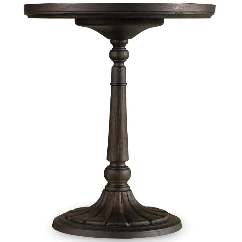 5280 90015 Furniture Corsica Espresso Round Bedside Table