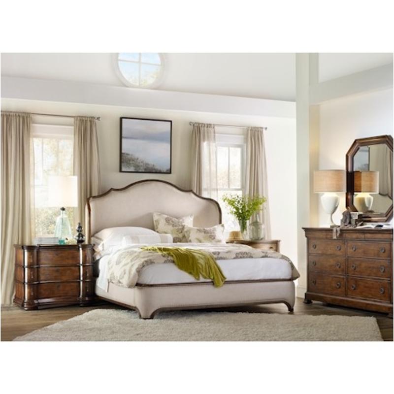 5447 90867 Hooker Furniture Archivist King California King Upholstered Platform Shelter Bed
