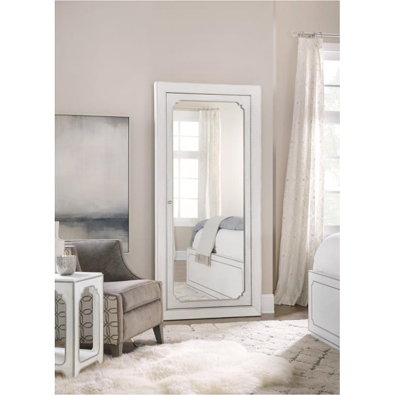 1652 90009 Wh2 Hooker Furniture Modern Romance Floor Mirror With Jewelry Storage