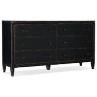 5805 90002 99 Hooker Furniture Bedroom Six Drawer Dresser Black