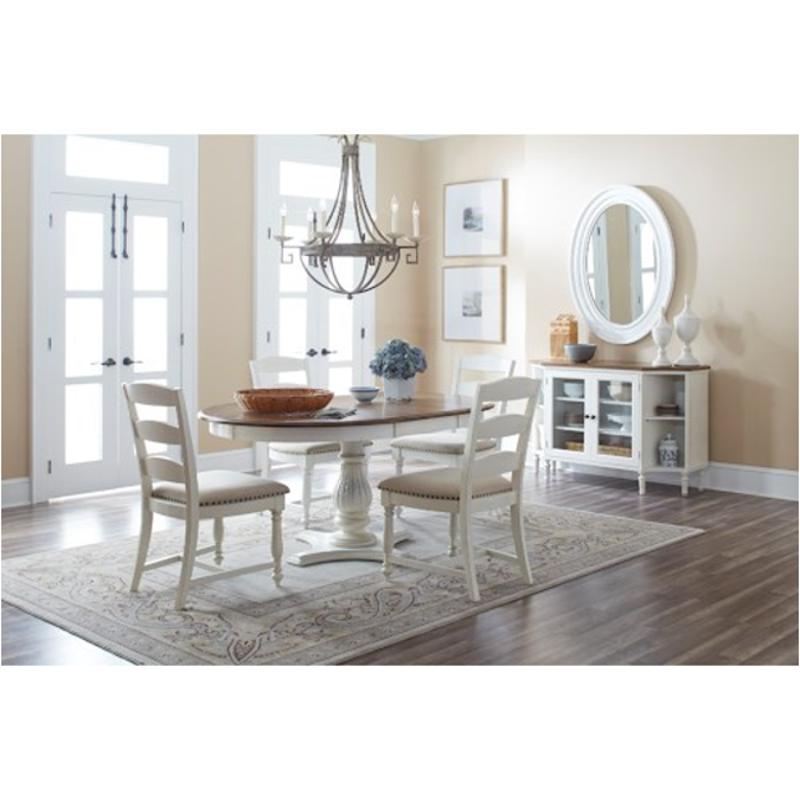 1776 66t Jofran Furniture Castle Hill Antique White Round To Oval Dining Table